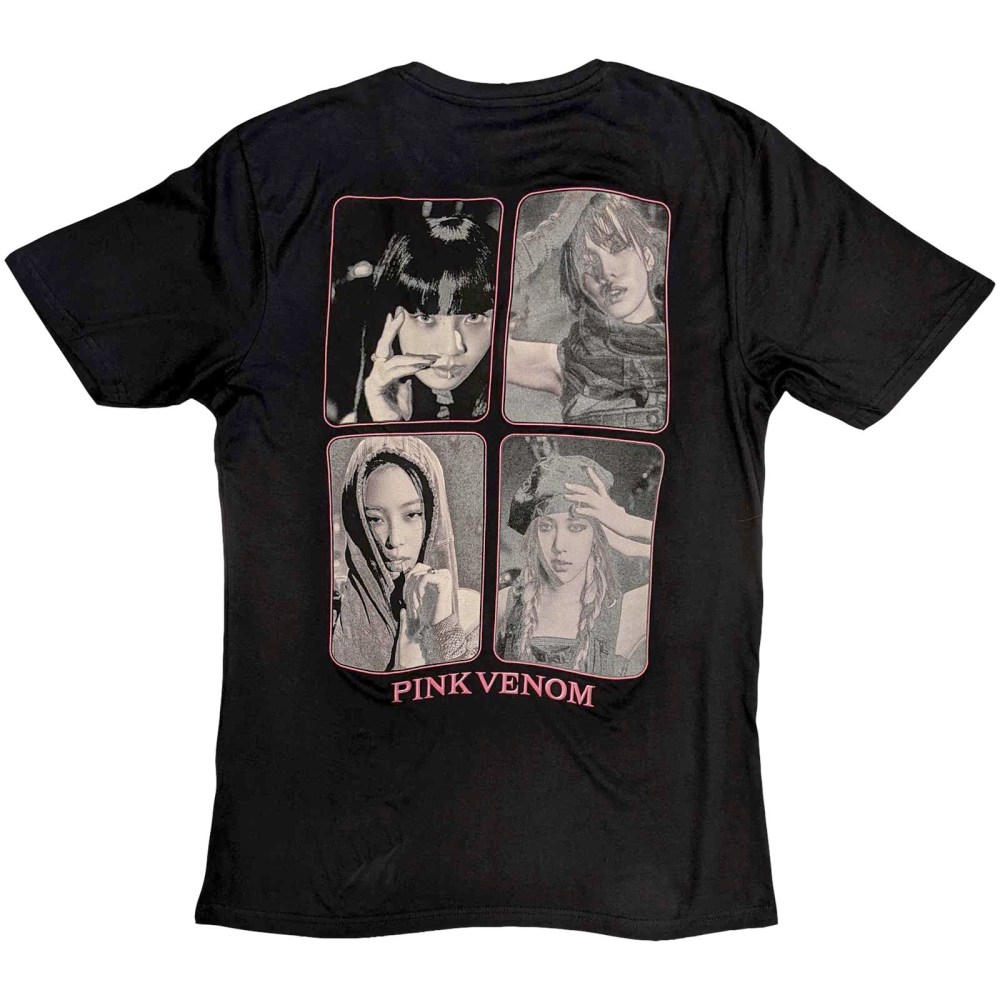 Blackpink - Pink Venom Group Photo Heren Tshirt - Zwart